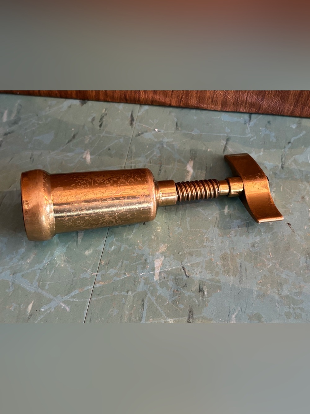Vintage Brass Corkscrew Made in Italy Brevatto mcm
